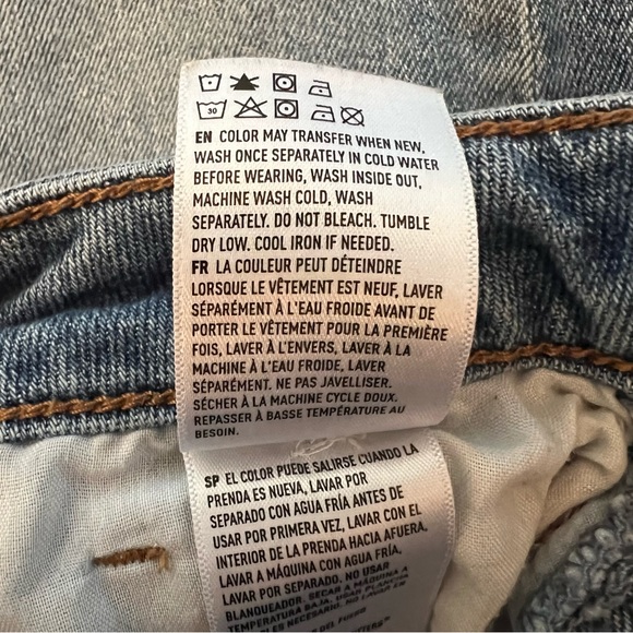 American Eagle Distressed Ripped Denim Mom Jeans Size 0 Regular - Picture 11 of 13